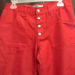 Old Navy Women’s Size 8 Red Jeans Button Fly